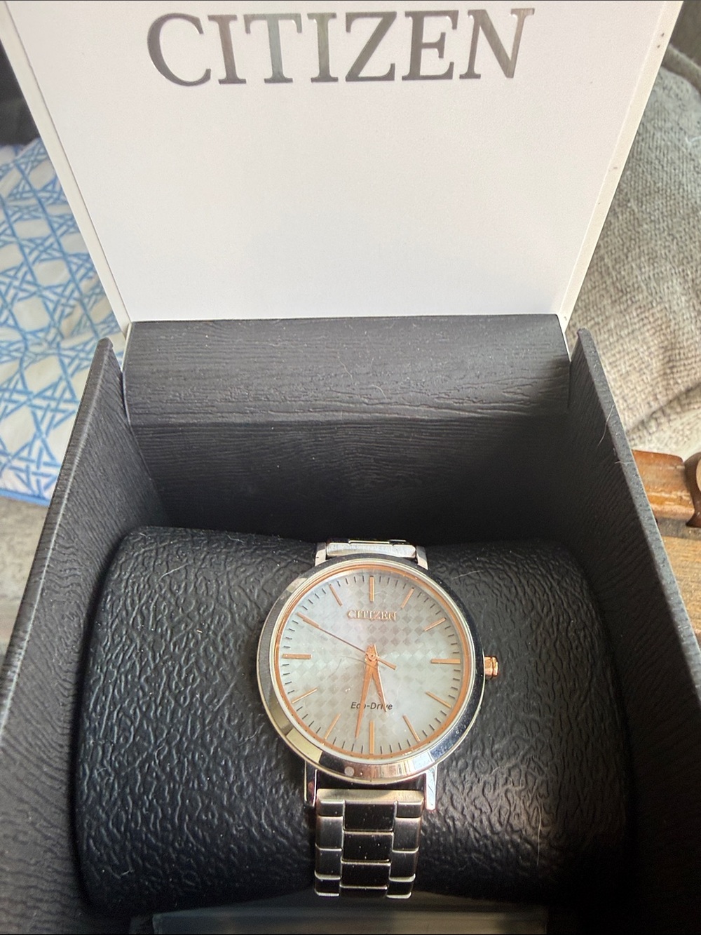 Citizen Women’s Eco-Drive Two-Tone Silver Watch with Rose Gold Accents